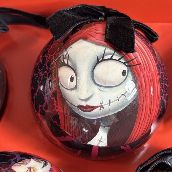 Disney Nightmare Before Christmas Deck the Halls Skellington Ball Ornaments - Picture 3 of 10